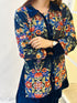 Classy Blue Velvet Fusion Set